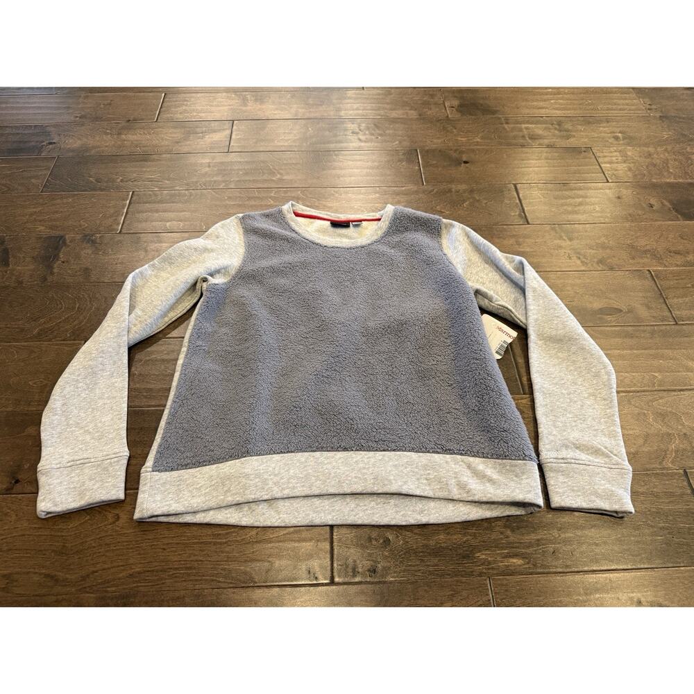Marmot Womens Gray Dark Gray Winter Cold Sherpa Sweatshirt Size M NWT $75 - Picture 2 of 10